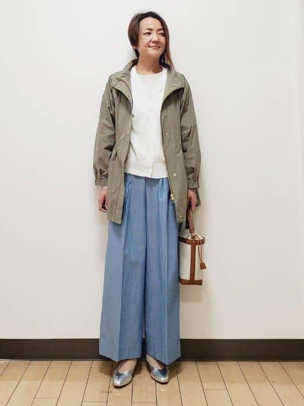 yuuさんの「Reflect｜【撥水】ストレッチタフタミドル丈スタンドカラーコート」を使ったコーディネート