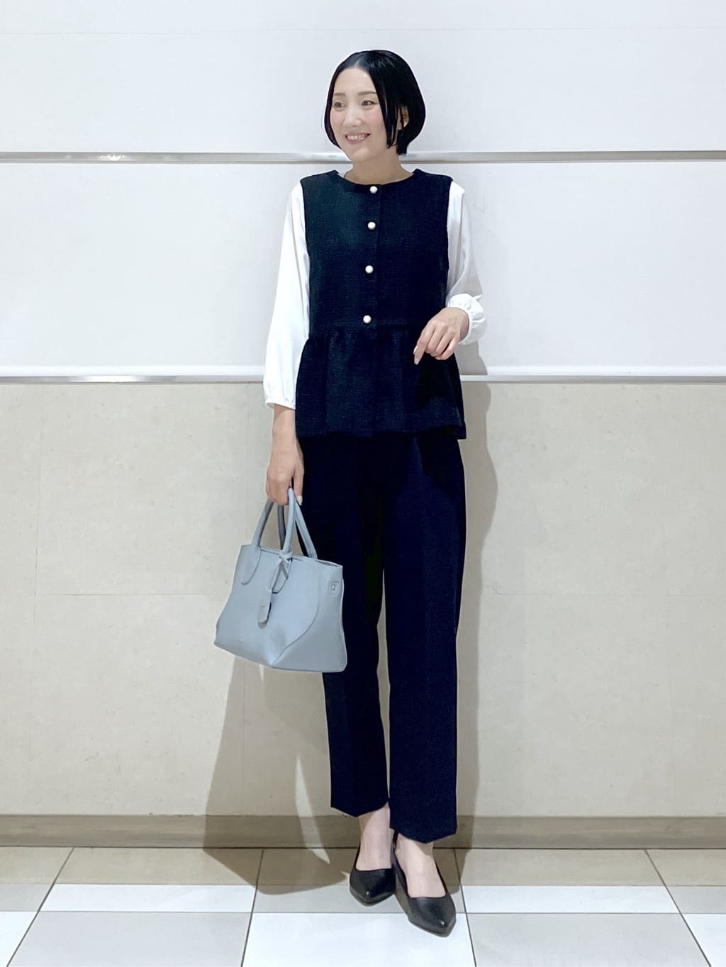 eriko さんの「Dessin｜【入卒/セレモニー】パール調ボタンベスト」を使ったコーディネート