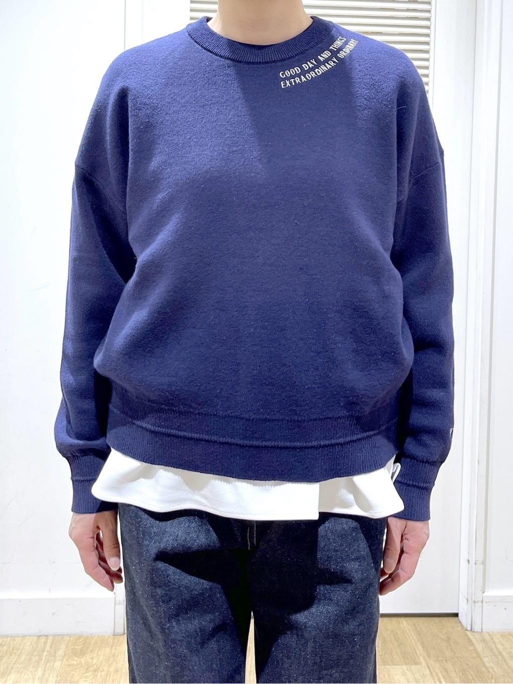 Miyazakiさんの「Dessin｜【体型カバー/レイヤード/洗える】ジョーゼットプルオーバーブラウス」を使ったコーディネート