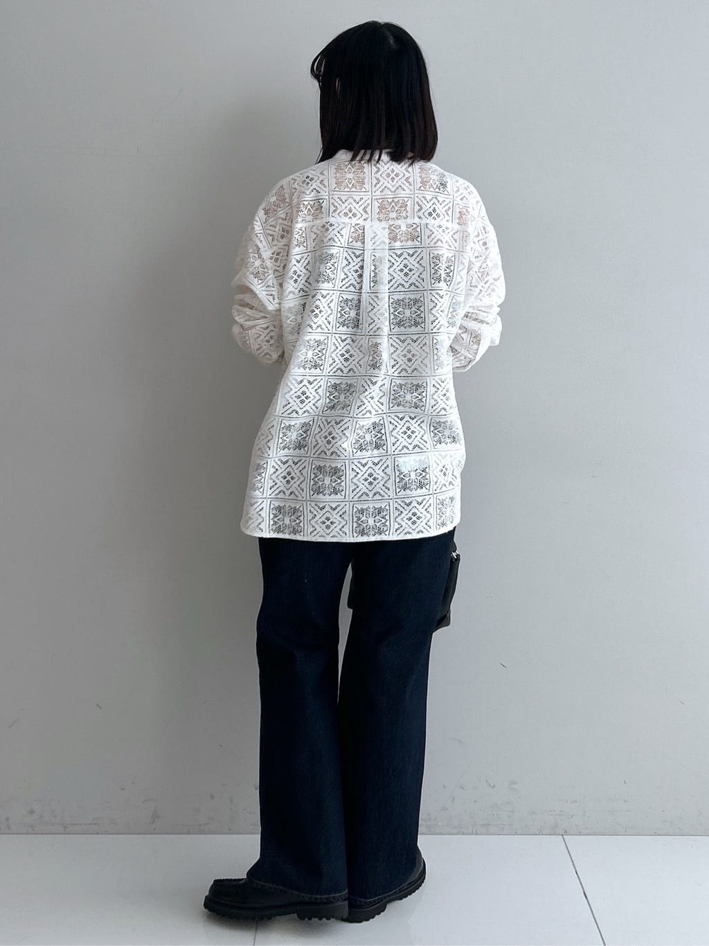 Hirokaさんの「Dessin｜【洗える】スクエアレースノーカラーシャツ」を使ったコーディネート