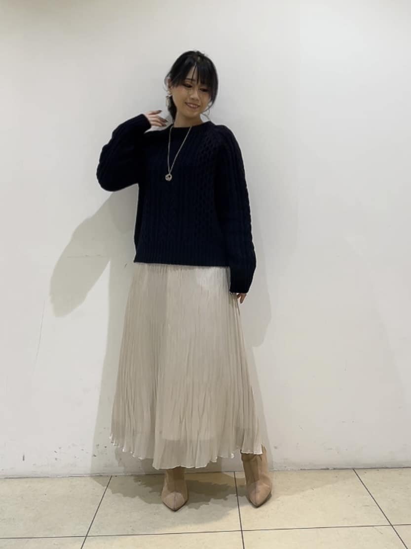 watanabeさんの「UNTITLED｜【洗える】スポンディッシュ ケーブル柄ニット」を使ったコーディネート