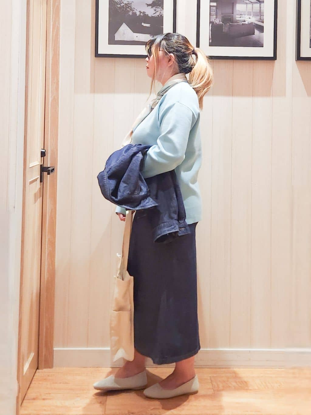 れーやんさんの「SHOO･LA･RUE｜【SHOO・LA・RUE DENIM】羽織るだけでこなれる　オーバーサイズデニムジャケット」を使ったコーディネート