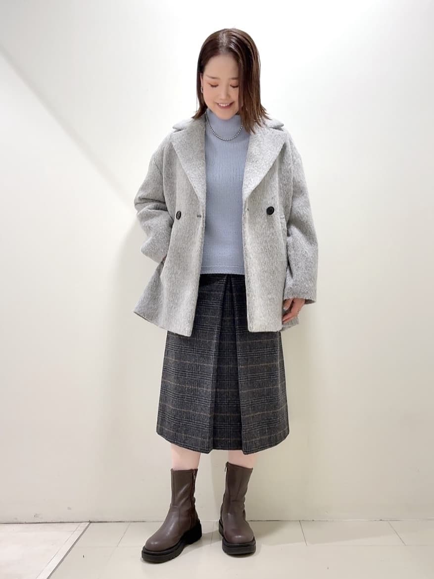 YUIさんの「UNTITLED｜【エレガントジャケット/アウター】イタリアンシャギーPコート」を使ったコーディネート