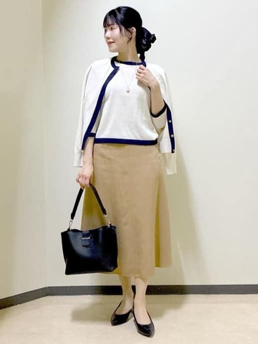  beni_gingerさんの「Reflect｜【アンサンブル可】バイカラーカーディガン」を使ったコーディネート