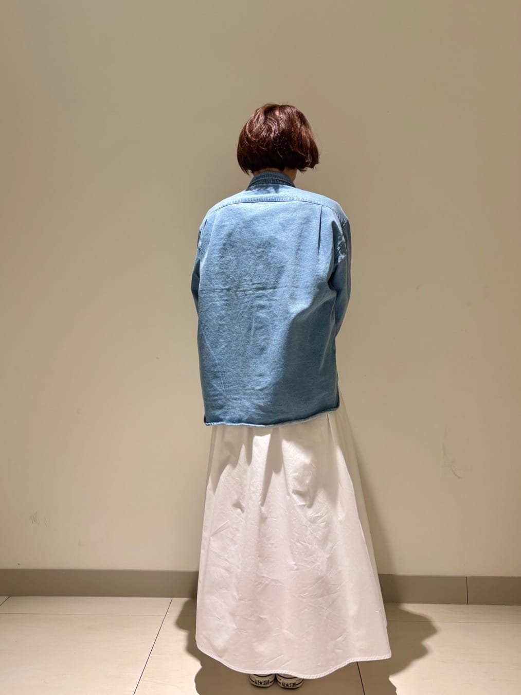 Haruさんの「Dessin｜【洗える】コットンVネックニット」を使ったコーディネート