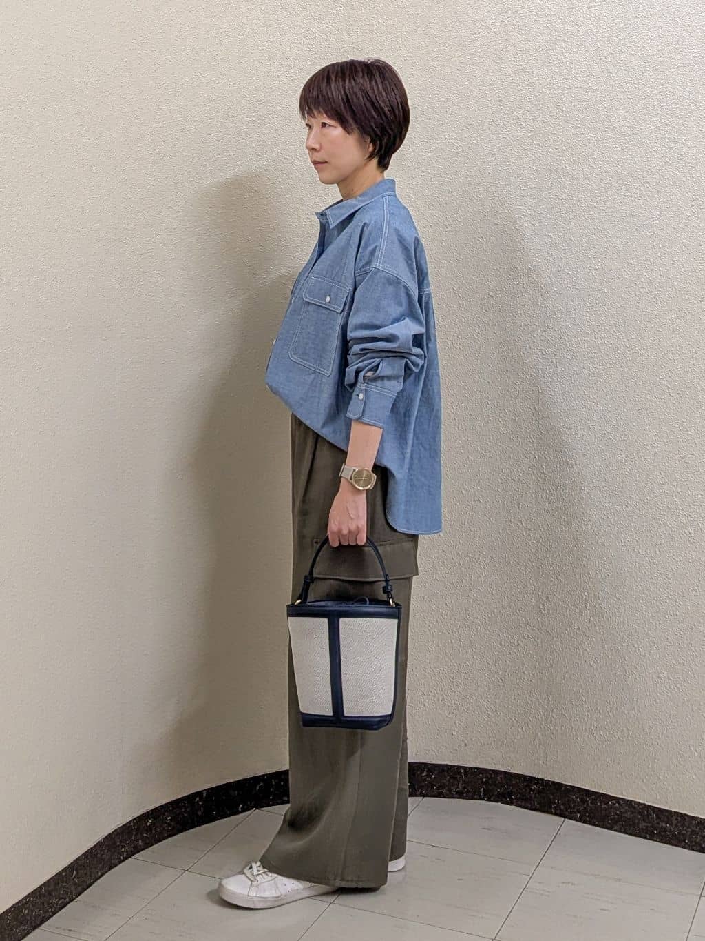 ホンマさんの「Reflect｜【羽織にも◎】ダンガリーシャツ」を使ったコーディネート