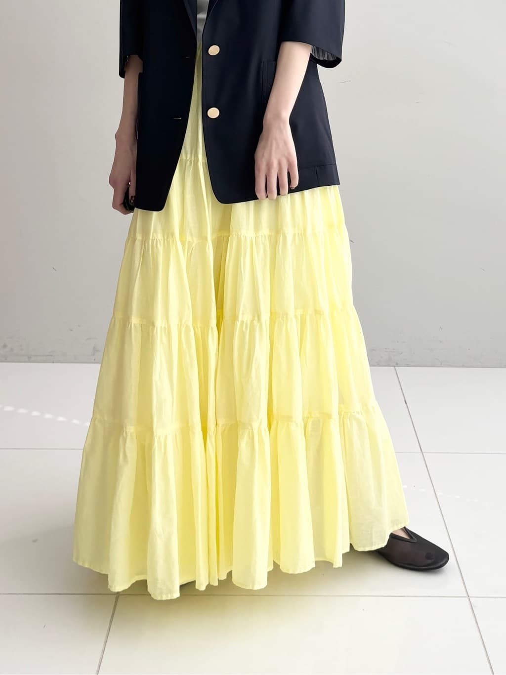 清水夏姫さんの「DRESSTERIOR｜【接触冷感／抗菌防臭／消臭】アイスクリアコットンTシャツ」を使ったコーディネート