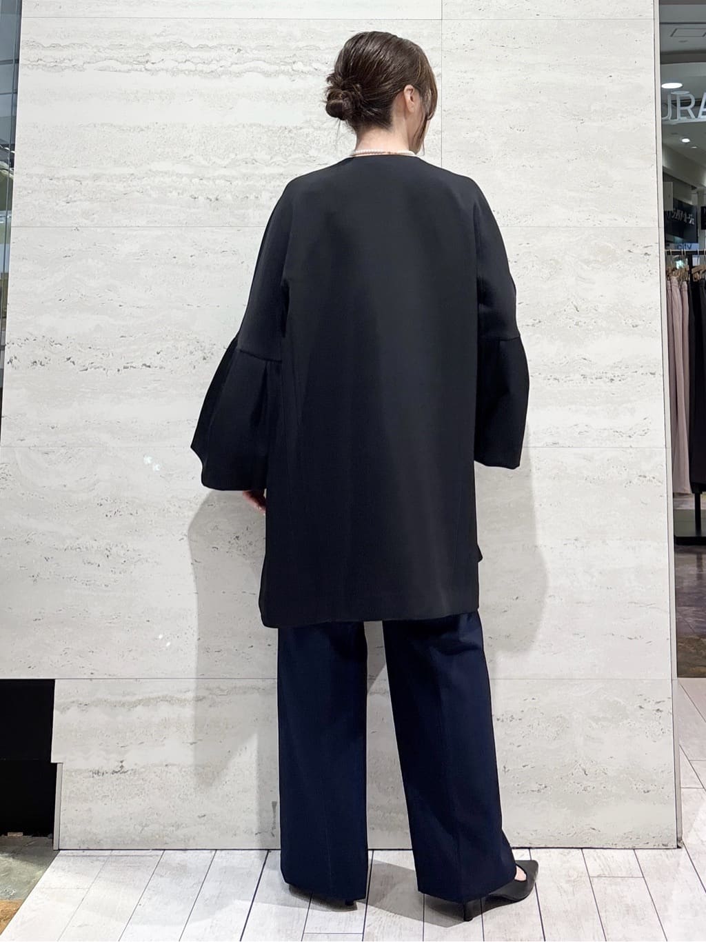 かほさんの「OPAQUE.CLIP｜《通勤セットアップ対応》 ワイドパンツダブルクロス【洗濯機OK】」を使ったコーディネート