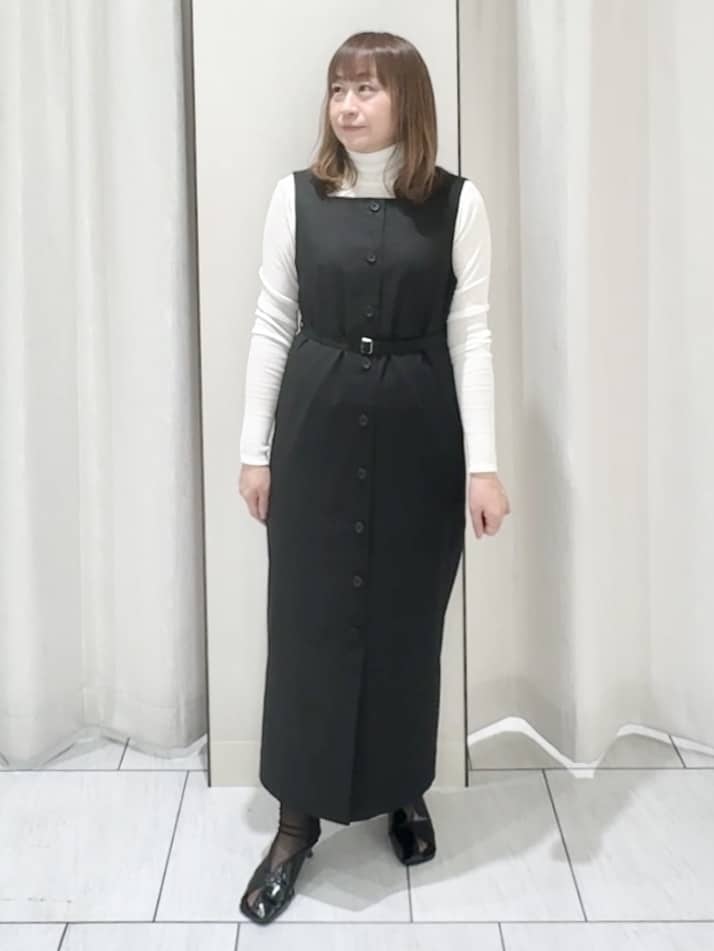 ʏᴜᴋɪᴋᴏさんの「UNTITLED｜◆【洗える/レイヤードインナー】ナチュラルテレコハイネックプルオーバー」を使ったコーディネート