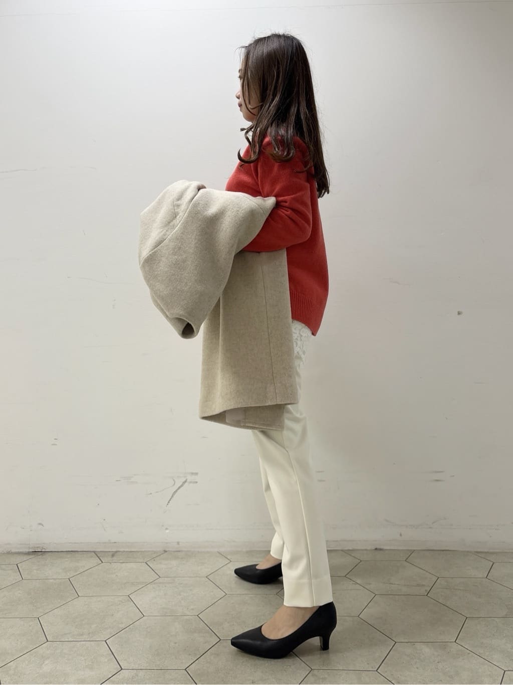 kahoさんの「INDIVI｜【洗える／裏起毛】ストレッチウォームパンツ」を使ったコーディネート