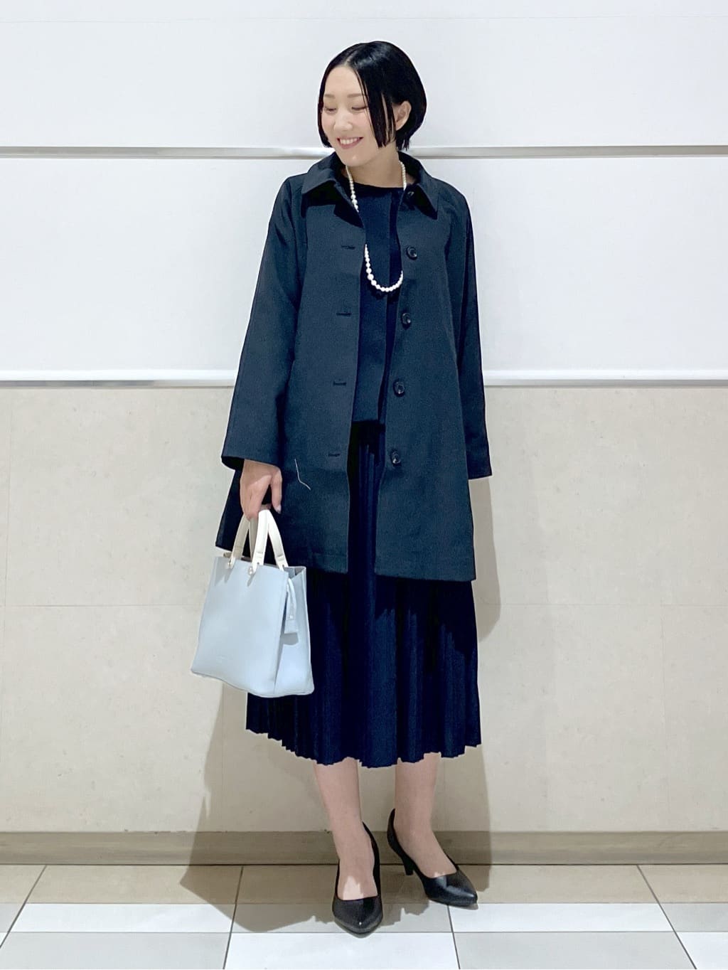 eriko さんの「Dessin｜【花粉ガード/撥水加工/洗える】ステンカラースプリングコート」を使ったコーディネート