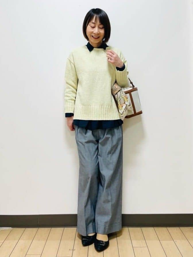 Riiさんの「Reflect｜【レイヤードにおすすめ◎】ロング丈リラクシーニット」を使ったコーディネート