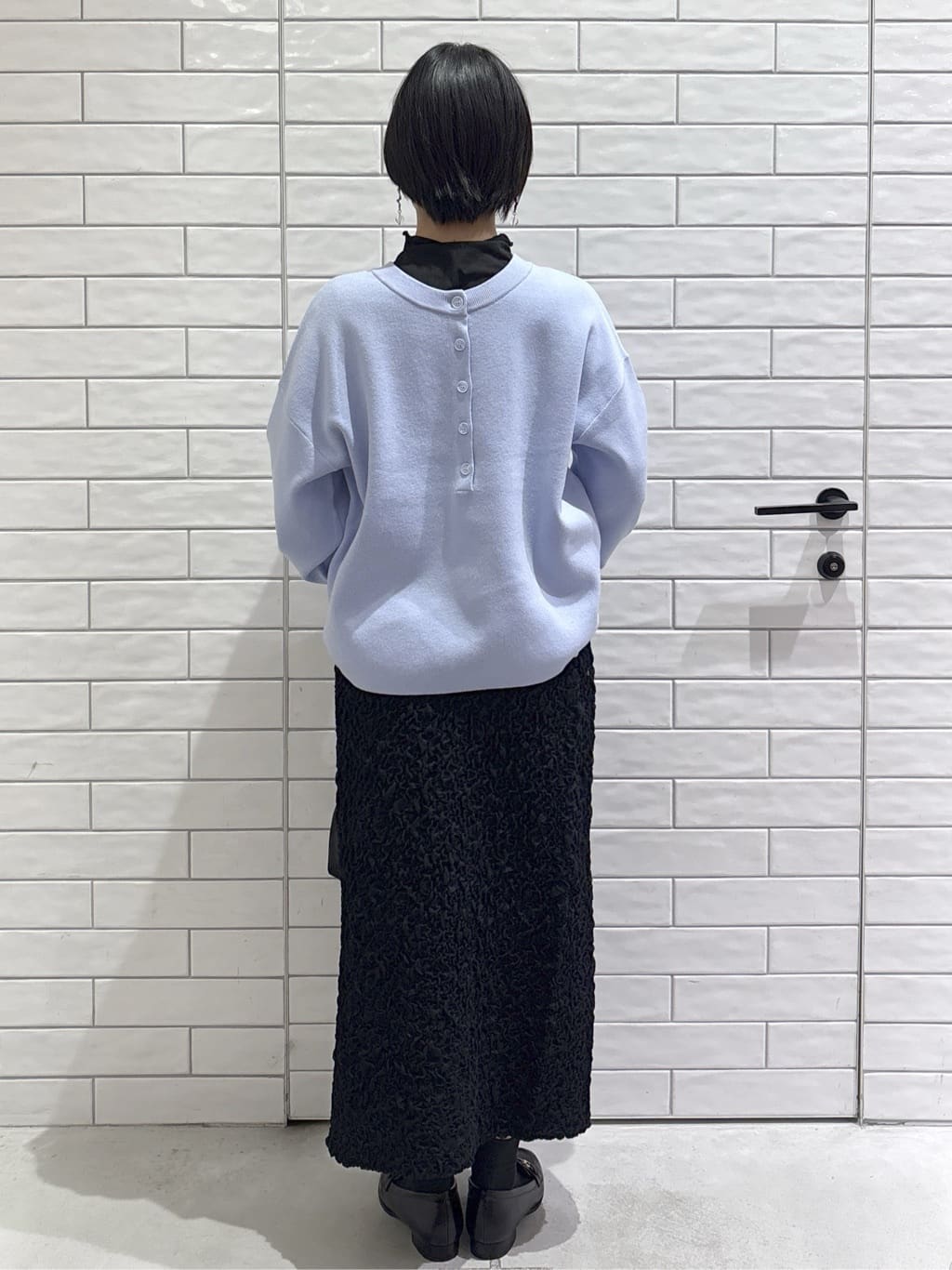 ayumiさんの「OPAQUE.CLIP｜ヘンリーネックニット／前後2WAY【洗濯機OK】」を使ったコーディネート