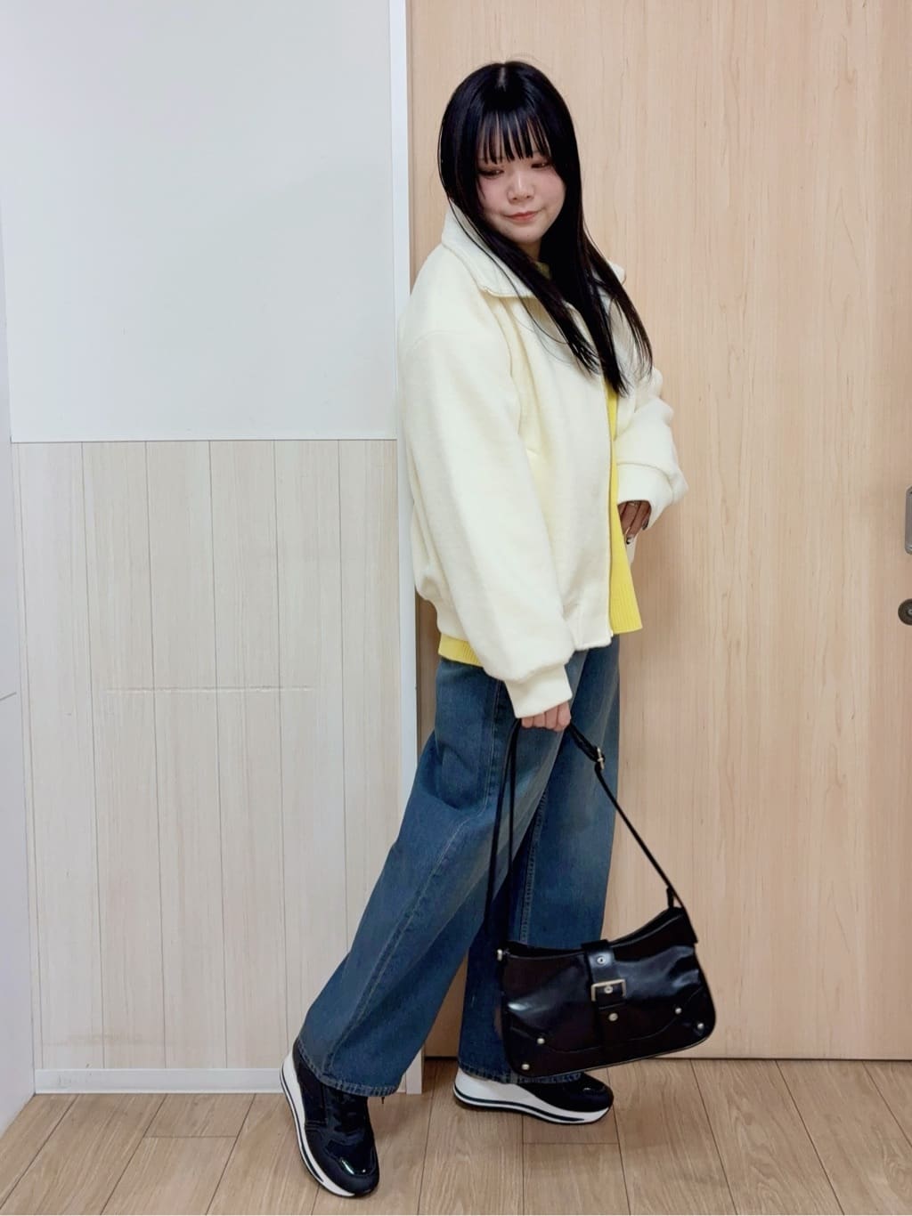 nanaseさんの「SHOO･LA･RUE｜【S-LL】軽くてふんわりあたたかい スライバージャケット」を使ったコーディネート