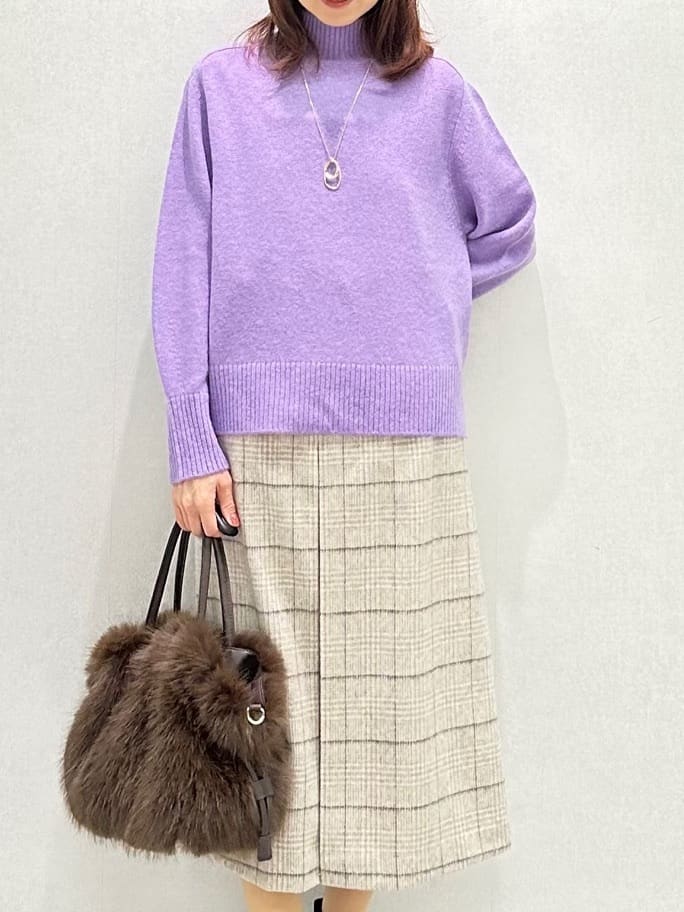 Miwaさんの「UNTITLED｜【8色展開/洗える】ウールカシミヤ ハイネックニット」を使ったコーディネート
