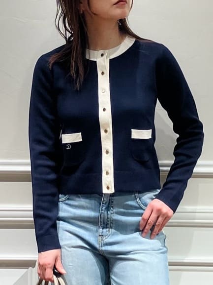 TSUKUIさんの「DRESSTERIOR｜◆ウォッシャブル コットンカシミヤ コンビカーデ」を使ったコーディネート