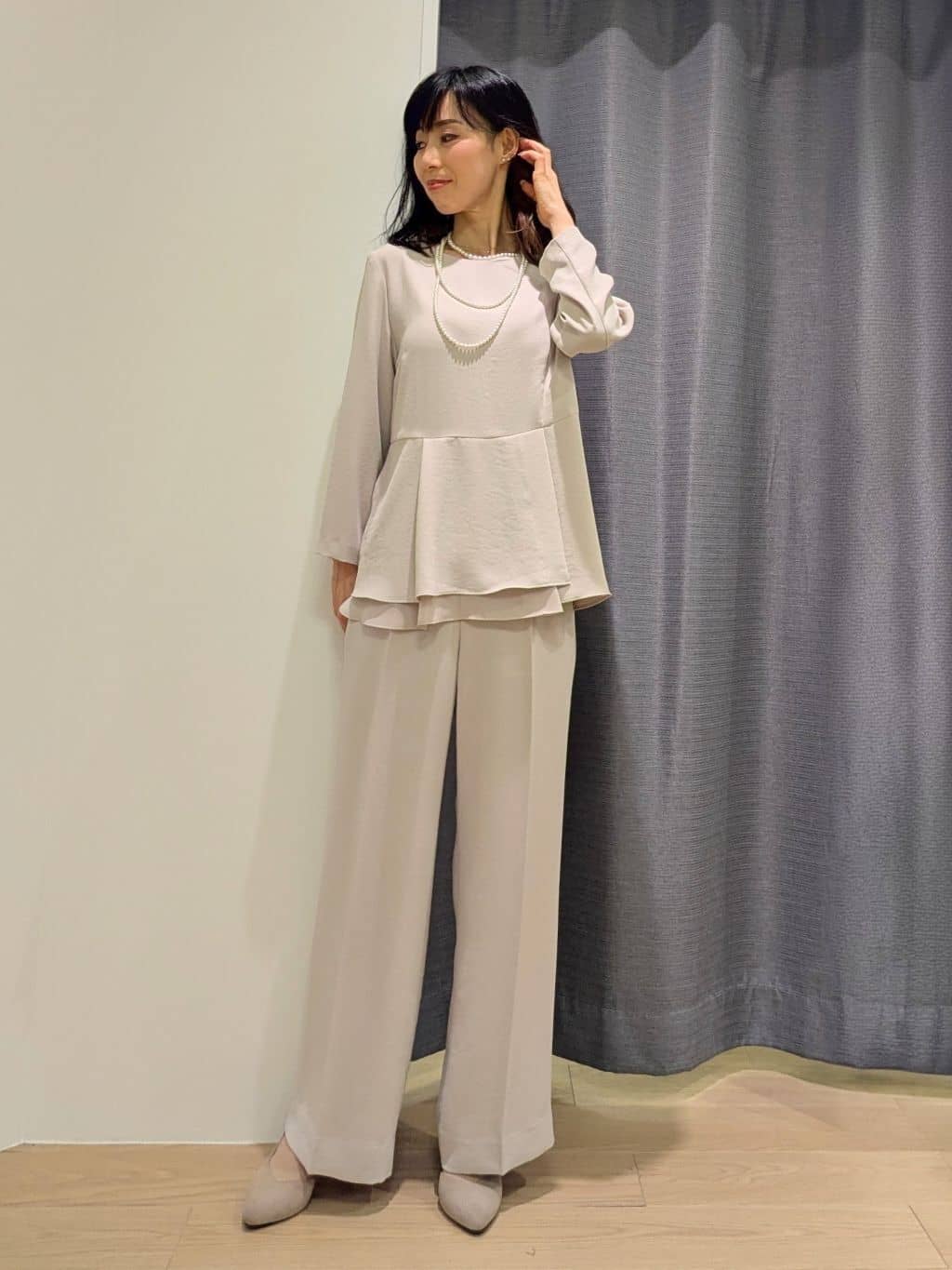 miiさんの「INDIVI｜【洗える／多機能／SETUP可】着る日傘ダブルジャケット」を使ったコーディネート