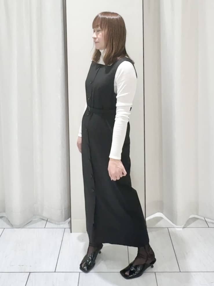 ʏᴜᴋɪᴋᴏさんの「UNTITLED｜◆【洗える/レイヤードインナー】ナチュラルテレコハイネックプルオーバー」を使ったコーディネート