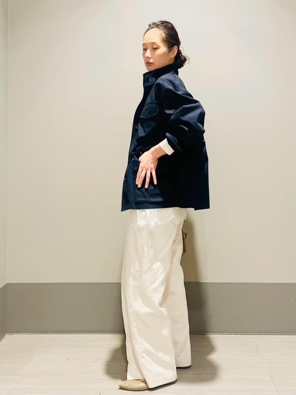 Annさんの「DRESSTERIOR｜◆【ウォッシャブル】コットンフルニードルニット」を使ったコーディネート