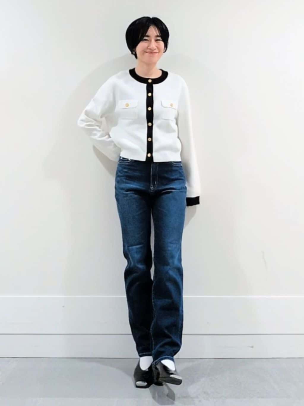 ミズタさんの「UNTITLED｜【古畑星夏さん着用/人気デニム】MAKE&times;DENIMスリムストレート」を使ったコーディネート