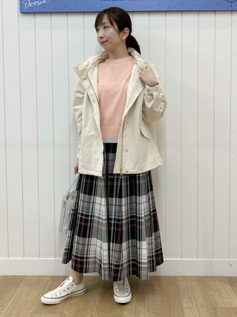 yoshiさんの「Dessin｜【洗える】バイカラーデザインニット」を使ったコーディネート