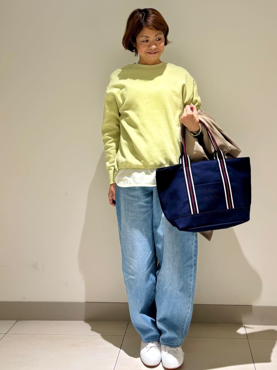 Haruさんの「Dessin｜【花粉ガード/撥水加工/洗える】クルーネックスプリングコート」を使ったコーディネート