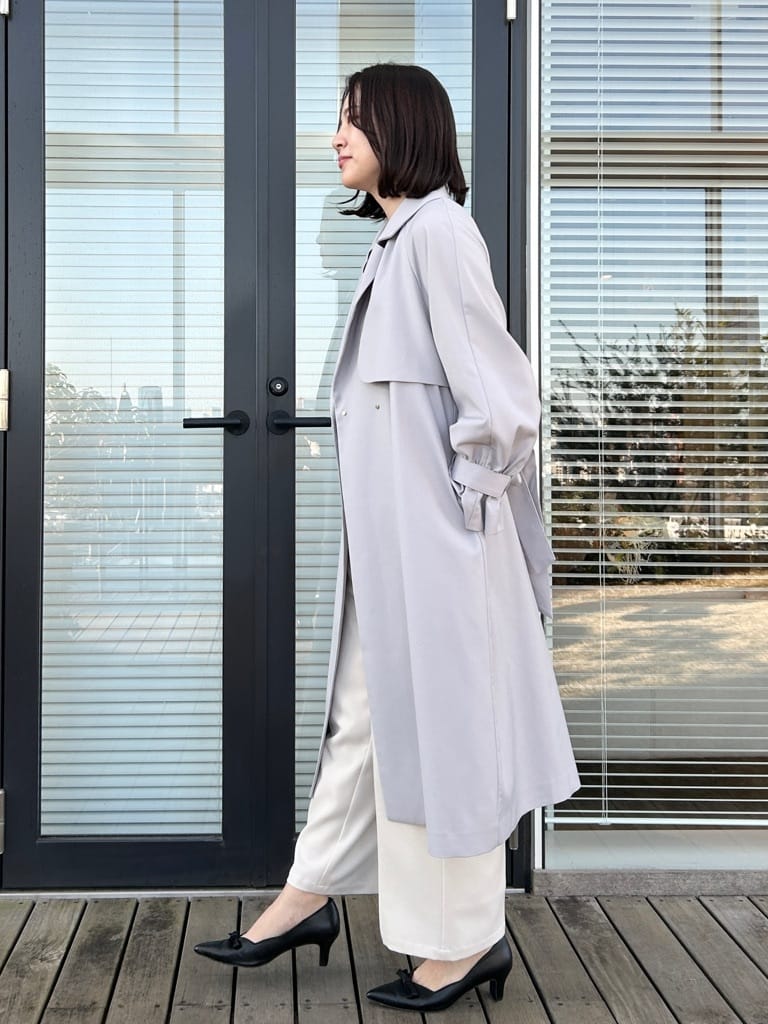 shinoさんの「Couture brooch｜【撥水・ハレの日・通勤】ロングトレンチコート」を使ったコーディネート