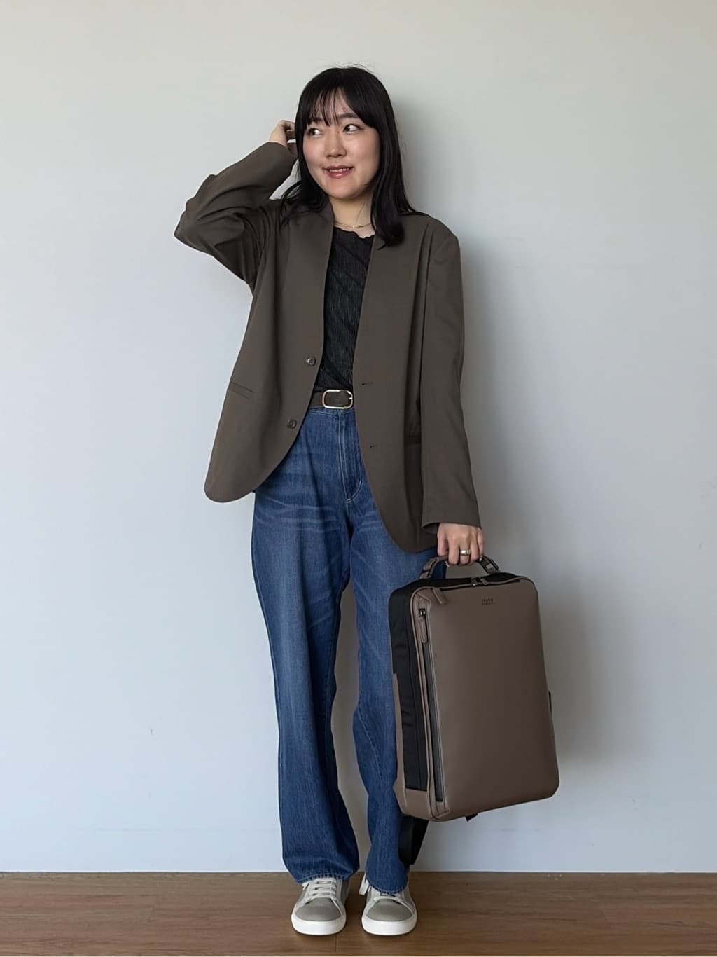 Akutagawaさんの「TAKEO KIKUCHI｜【ON／OFF兼用】CARREMANファブリック ノーカラージャケット」を使ったコーディネート