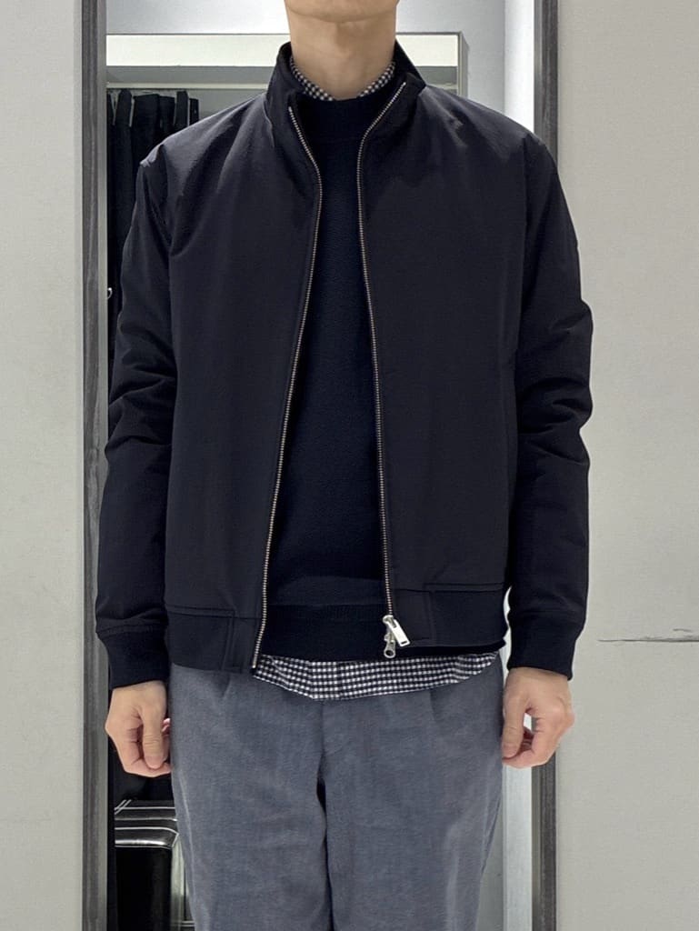 わいずみさんの「TAKEO KIKUCHI｜スタンドカラー ショート リブ ブルゾン」を使ったコーディネート