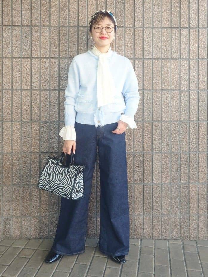 MUTSUKOさんの「UNTITLED｜【LEE】STANDARD WARDROBE ワイドパンツ」を使ったコーディネート