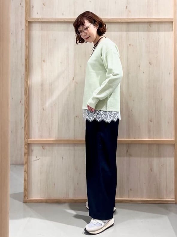 nakoさんの「THE SHOP TK｜【S-XLサイズ/選べる6色】どこから見ても美しい ガーターニット/洗濯機OK」を使ったコーディネート