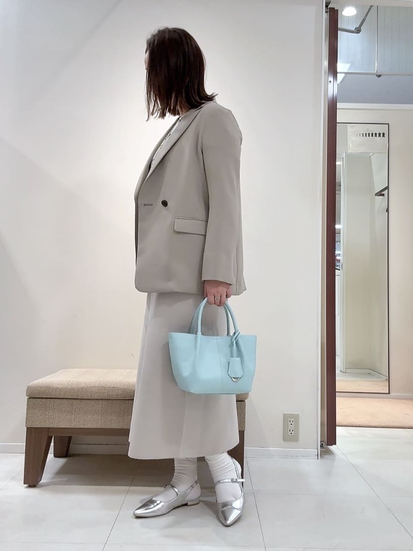 YUIさんの「UNTITLED｜◆【洗える/ストレッチ性】ダブルブレストジャケット」を使ったコーディネート