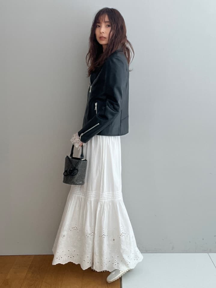 misaさんの「DRESSTERIOR｜【本革】レザーダブルライダース」を使ったコーディネート