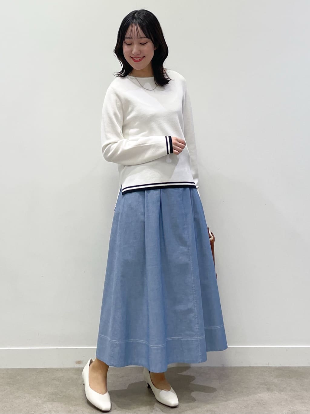 yukariさんの「Reflect｜ダンガリータックフレアスカート」を使ったコーディネート