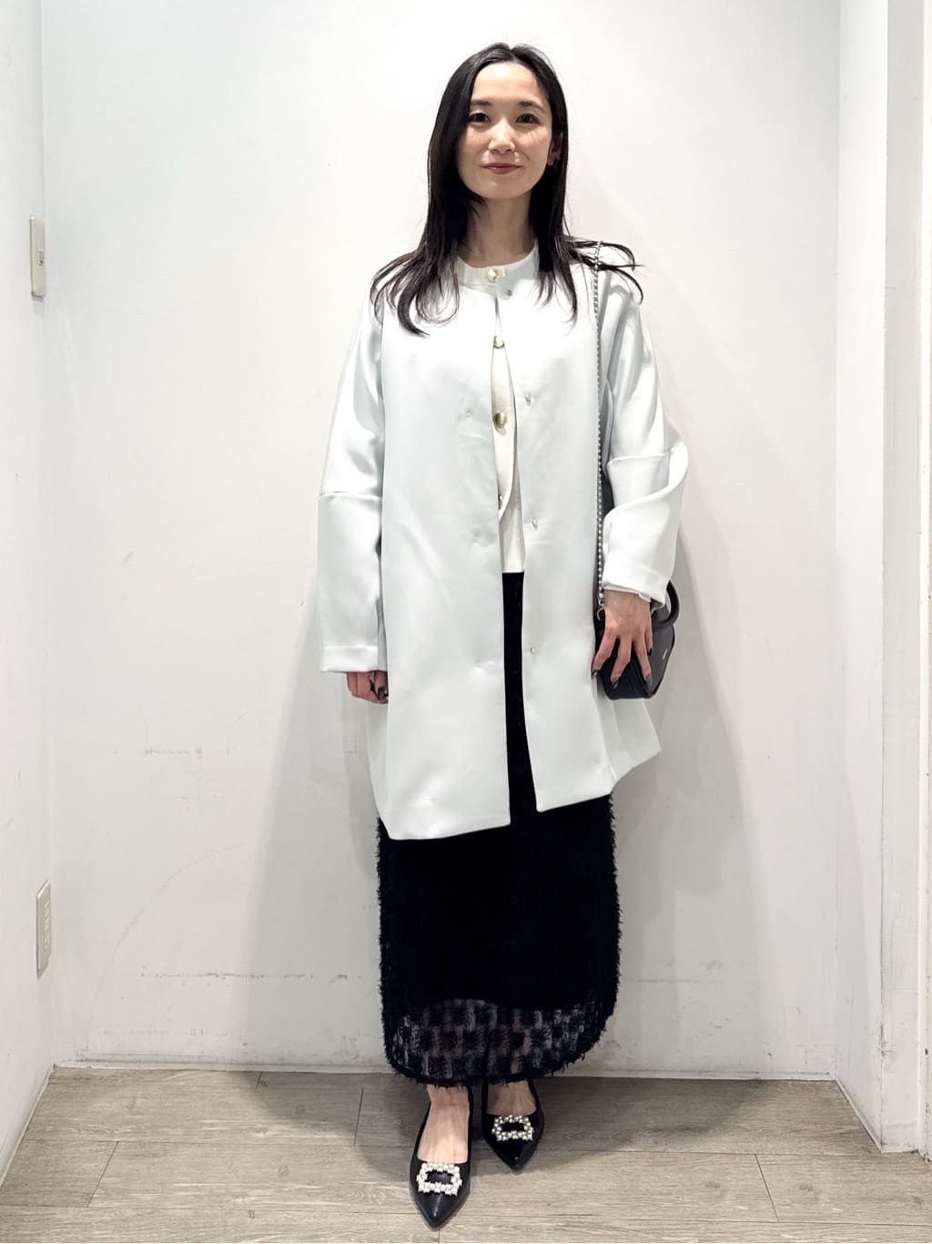 yuicciさんの「OPAQUE.CLIP｜フォルムスリーブミドルコート【洗濯機OK】」を使ったコーディネート