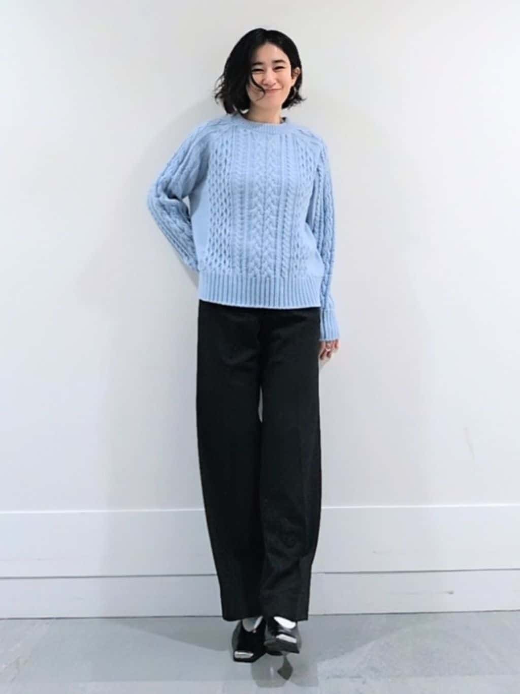 ミズタさんの「UNTITLED｜【洗える】スポンディッシュ ケーブル柄ニット」を使ったコーディネート