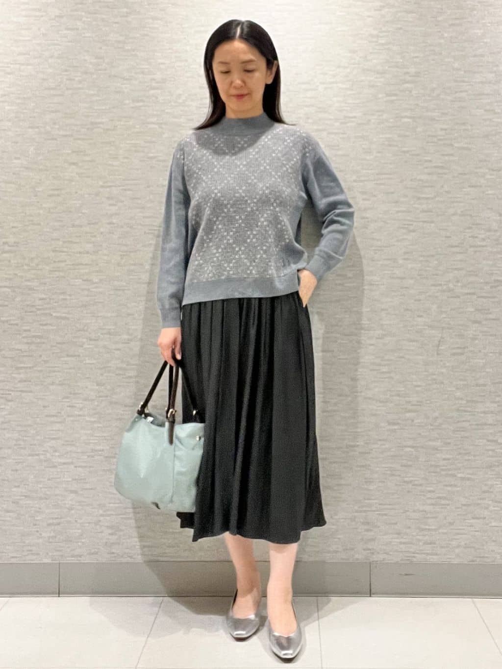 marikoさんの「Reflect｜アーガイル柄ハイネックニット」を使ったコーディネート