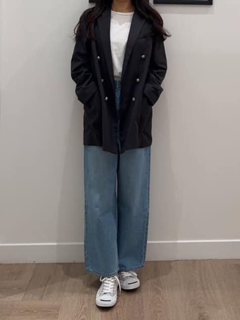 NOZOMIさんの「Dessin｜【洗える】シャツテールロングTシャツ」を使ったコーディネート