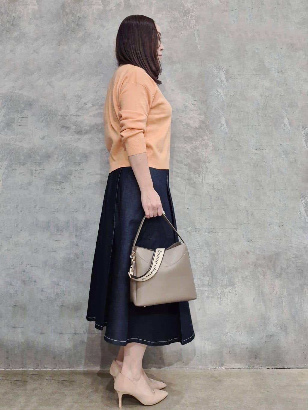 ひさえさんの「THE SHOP TK｜【S-XLサイズ/上品見えが叶う】Vネックニット/洗濯機OK」を使ったコーディネート