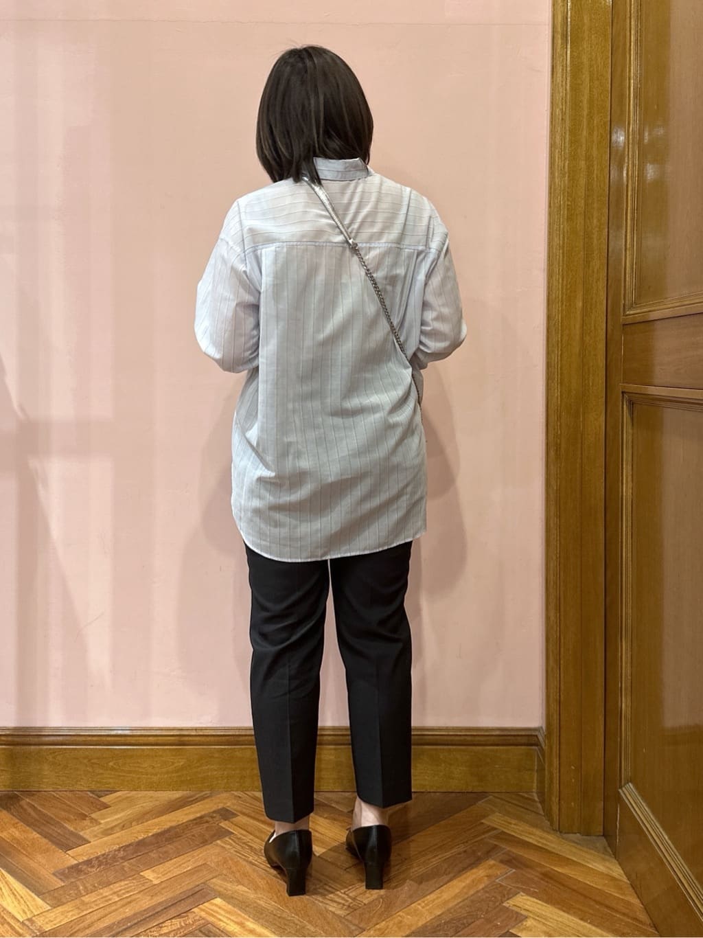 komatsuさんの「DRESSTERIOR｜シアー ストライプシャツ」を使ったコーディネート