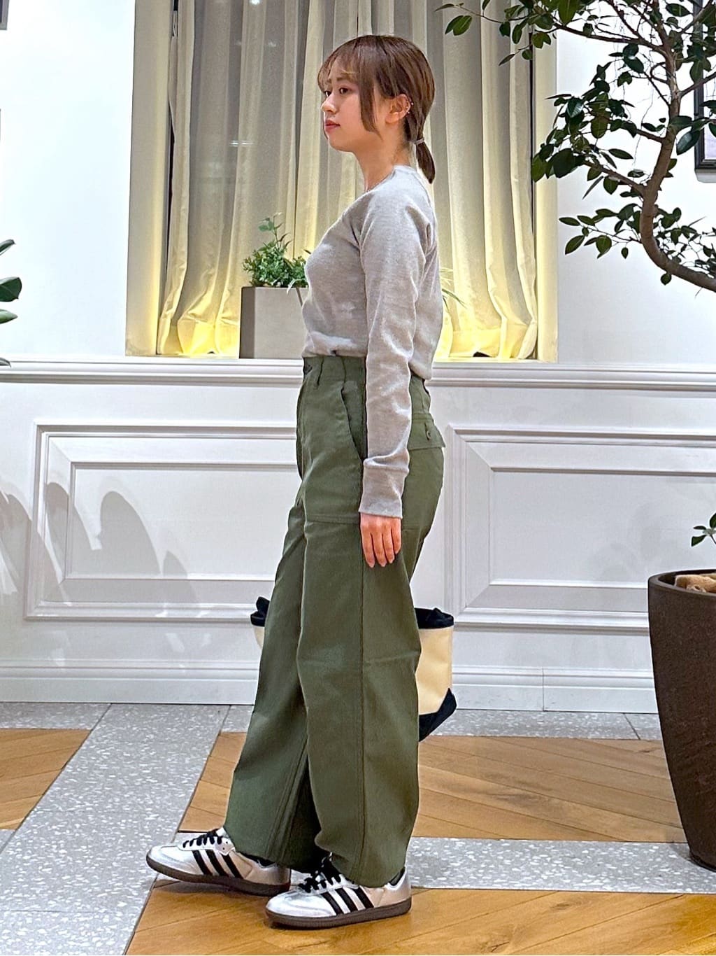 なべこさんの「DRESSTERIOR｜20／－フライスベーシックプルオーバー」を使ったコーディネート