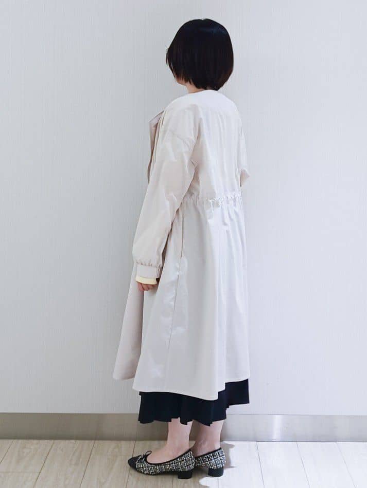 KaHoさんの「index｜ヴィンテージクロスノーカラーロングコート【洗濯機OK／ストレッチ／イージーアイロン】」を使ったコーディネート