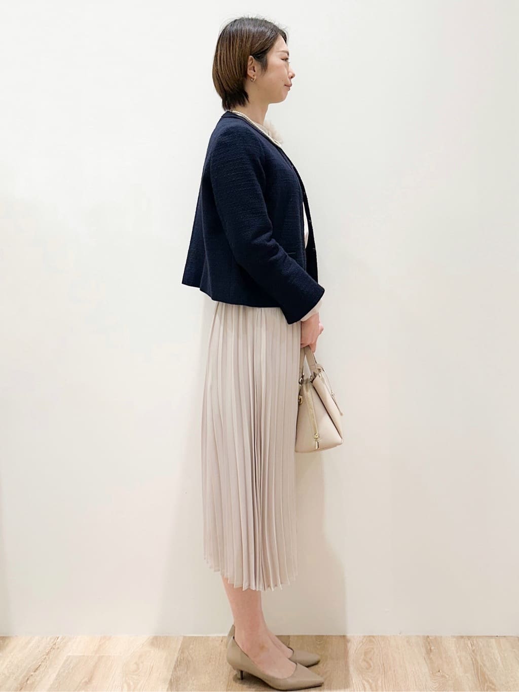 yurieさんの「OPAQUE.CLIP｜ダブルビジューイヤリング」を使ったコーディネート