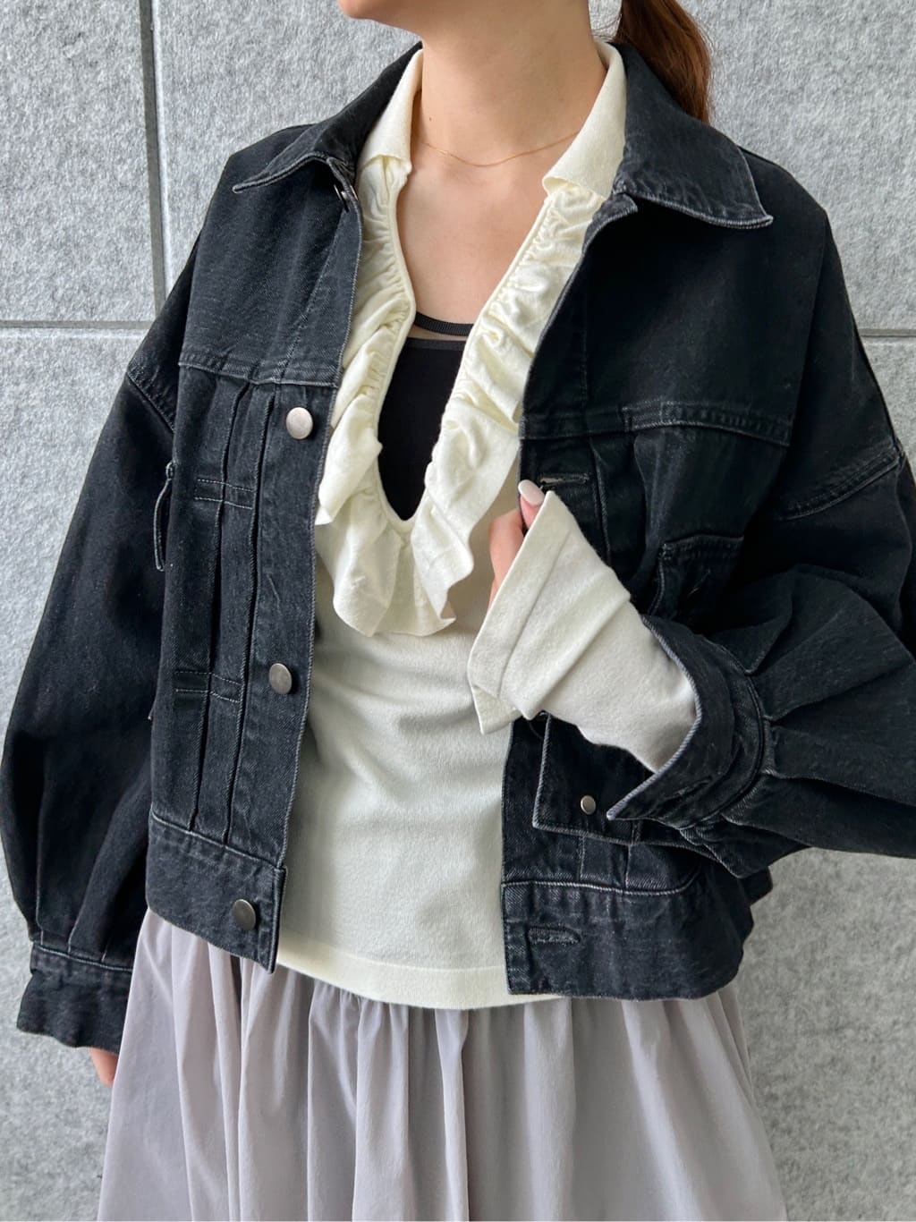 harunaさんの「CODE A｜balloon easy skirt」を使ったコーディネート