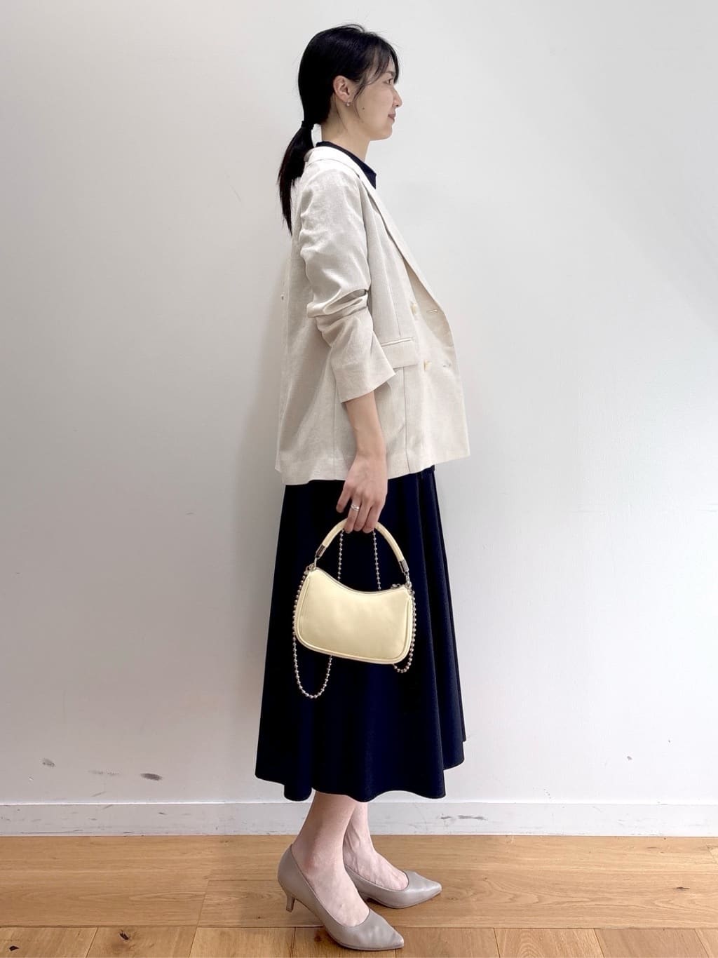 sachikoさんの「OPAQUE.CLIP｜【UV／接触冷感】ダブルブレストジャケット《防シワ加工／洗える》」を使ったコーディネート