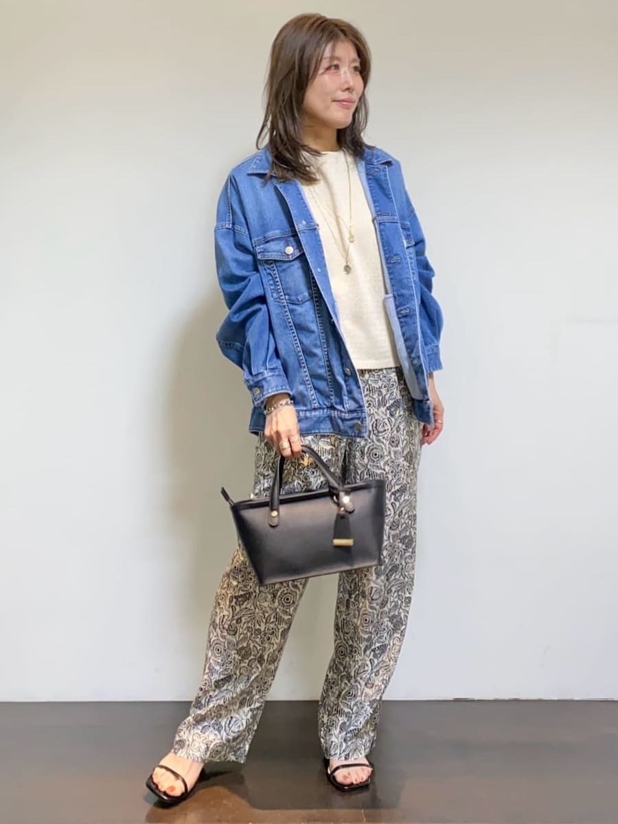 tomoさんの「UNTITLED｜◆【洗える/光沢感】ファンシーヤーンニット」を使ったコーディネート