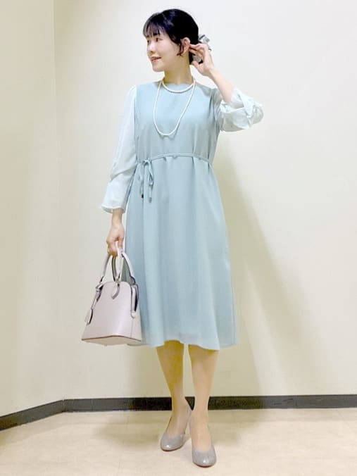  beni_gingerさんの「Reflect｜【SS-4Lサイズ／付属リボン】スリーブデザインジョーゼットワンピース」を使ったコーディネート