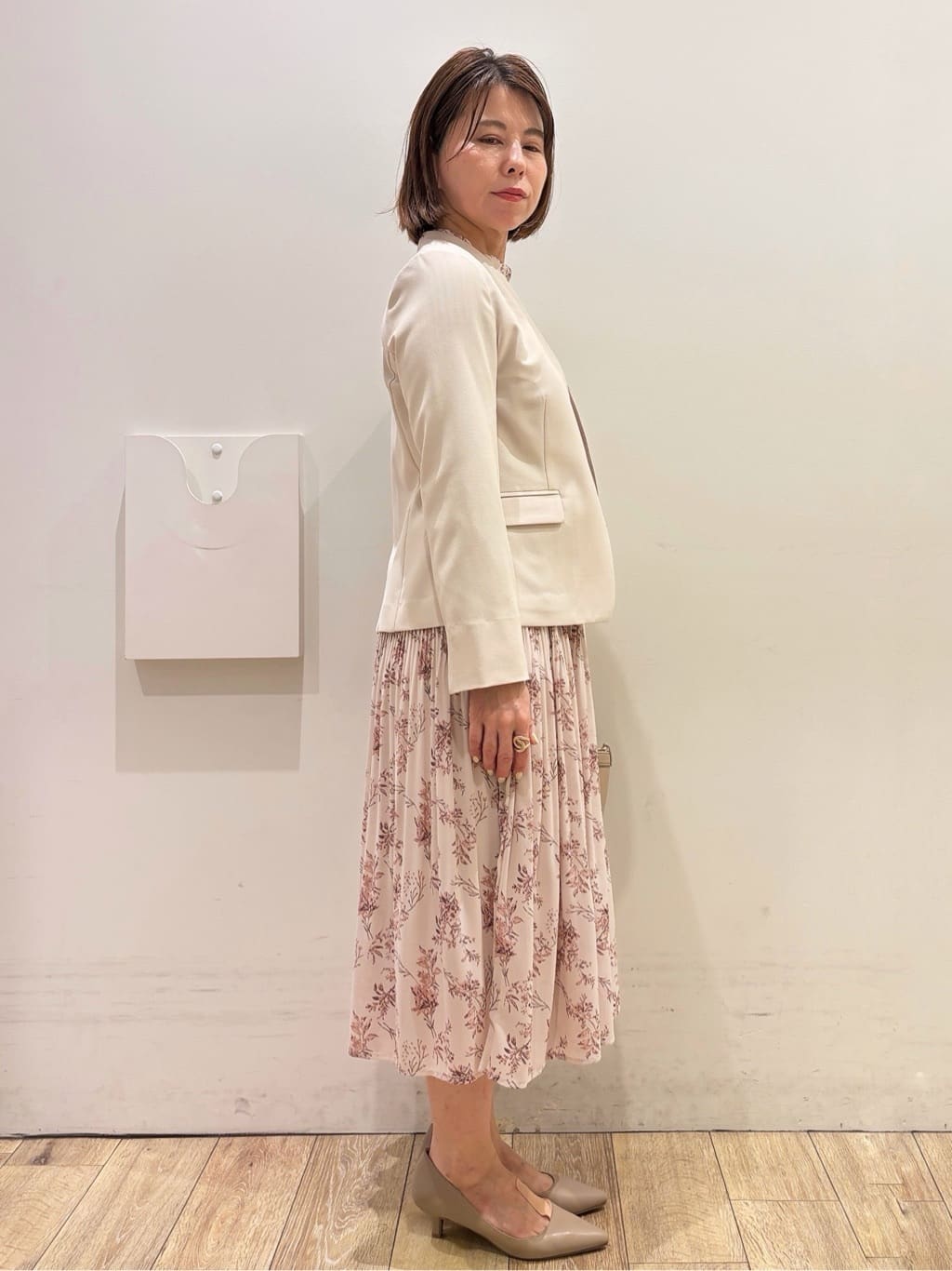 YUKOさんの「index｜【接触冷感／吸水速乾】ノーカラージャケット／セットアップ対応可《洗える／防シワ／ストレッチ》」を使ったコーディネート