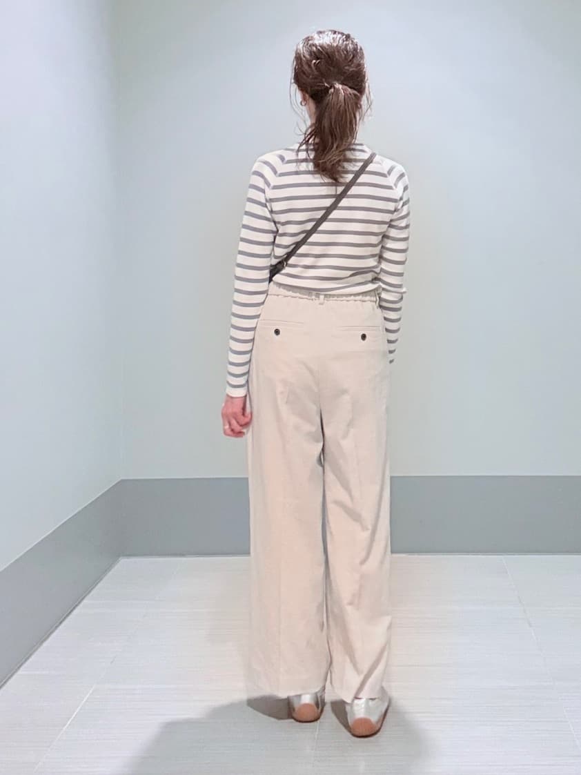 Yamaさんの「DRESSTERIOR｜◆【ウォッシャブル】コットンフルニードルボーダーニット」を使ったコーディネート