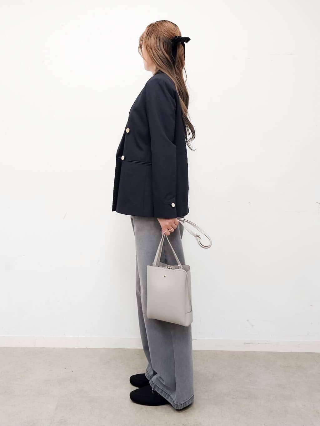 ゆゆさんの「SHOO･LA･RUE｜【セットアップ可/S-LL/洗濯機可】マニッシュに決まる ダブルブレストジャケット」を使ったコーディネート